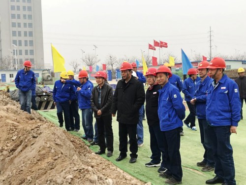 陜西渭化集團(tuán)領(lǐng)導(dǎo)蒞臨渭河彬州乙二醇化工生活區(qū)施工項目檢查指導(dǎo)工作