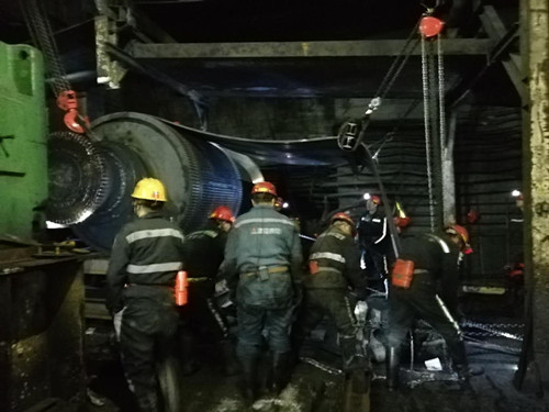 機電安裝公司神府項目部僅3天完成驅(qū)動滾筒更換