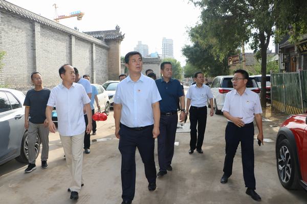 蒲城縣委書記張毅鋒一行深入蒲城縣槐院里歷史文化街區(qū)項目進行視察