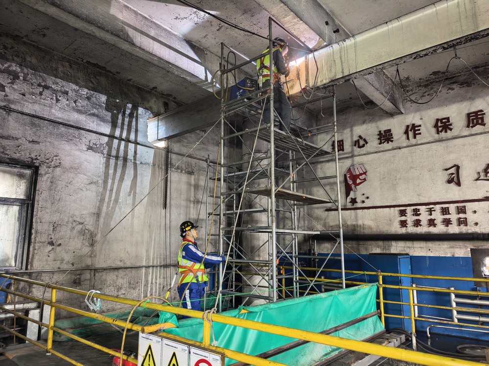 陜煤建設(shè)洗選煤運(yùn)營(yíng)公司第二項(xiàng)目部：攻堅(jiān)落煤塔除鐵器安裝，以精細(xì)施工護(hù)航煤礦安全運(yùn)營(yíng)